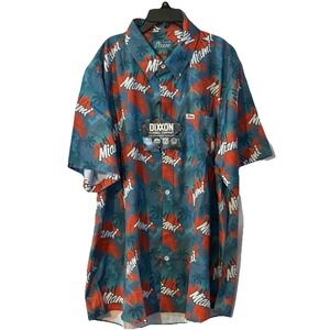 Dixxon The Vice Button Up Shirt Mens 2XL Miami Vibes Lightweight NWT